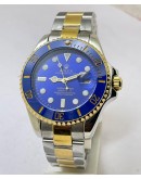 Rolex Submariner Blue Dual Tone Swiss Automatic Watch