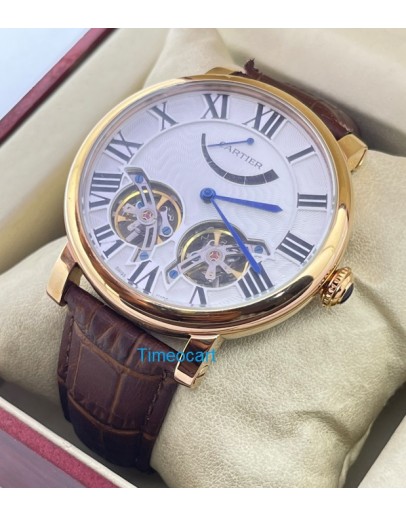 Cartier Rotonde de Cartier Double Tourbillon Power Resrve ETA Swiss Automatic Watch