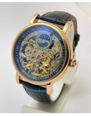 PATEK PHILIPPE SKELETON TWO TIME ZONE SM PHASE 2 SWISS AUTOMATIC WATCH