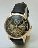 Patek Philippe Skeleton Two Time Zone SM Phase Black Swiss Automatic Watch