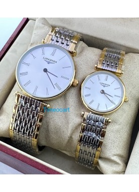 Longines Elegance La Grande Dual Tone Couple Watch - A
