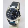 OMEGA SEAMASTER AQUA TERRA BLACK RUBBER STRAP SWISS AUTOMATIC WATCH