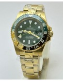 Rolex GMT Master II Golden Green Swiss ETA 3285 Valjoux Movement Watch