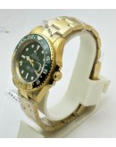 Rolex GMT Master II Golden Green Swiss ETA 3285 Valjoux Movement Watch