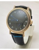 Breguet Classique Diamond Bezel Black Swiss ETA Automatic Watch
