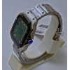Cartier Santos 100 Green Steel Black Bezel Swiss Automatic Watch