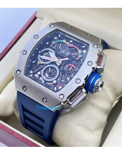 Richard Mille Mclaren F1 Blue Rubber Strap Swiss Automatic Watch