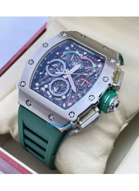 Richard Mille Mclaren F1 Green Rubber Strap Swiss Automatic Watch