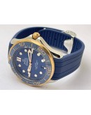 Omega Seamaster 50th Anniversary Blue Rubber Strap Swiss Automatic Watch