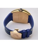 Franck Muller Vanguard Blue Leather Strap Swiss ETA Automatic Watch