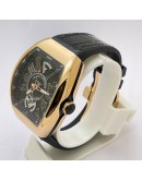 Franck Muller Vanguard Black Leather Strap Swiss ETA Automatic Watch