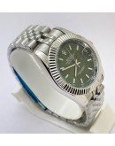 Rolex Datejust Green Steel Swiss Automatic Watch