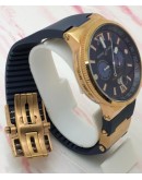 Ulysse Nardin Maxi Marine Blue Rubber Strap Watch