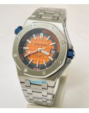 Audemars Piguet Diver Steel Bracelet Orange Swiss Automatic Watch