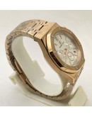 Audemars Piguet Chronometer Rose Gold White Watch
