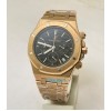 Audemars Piguet Chronometer Rose Gold Black Watch