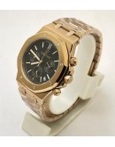 Audemars Piguet Chronometer Rose Gold Black Watch