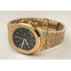 Audemars Piguet Chronometer Rose Gold Black Watch