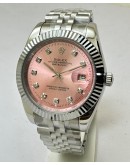Rolex Datejust Diamond Mark Pink Steel Swiss Automatic Watch