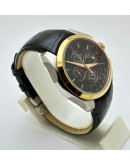 Tissot Couturier Chronograph Black Leather Strap Watch