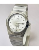 Omega Constellation Double Eagle Diamond Mark Steel White Watch