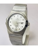 Omega Constellation Double Eagle Diamond Mark Steel White Watch