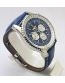 Breitling Navitimer Chrono Blue Leather Strap Watch