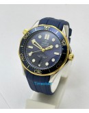 Omega Seamaster 50th Anniversary Blue Rubber Strap Swiss Automatic Watch