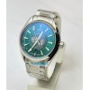 OMEGA SEAMASTER AQUA TERA WORLD TIME GREEN STEEL SWISS AUTOMATIC WATCH