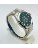 OMEGA SEAMASTER AQUA TERA WORLD TIME GREEN STEEL SWISS AUTOMATIC WATCH