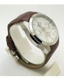 TISSOT COUTURIER CHRONOGRAPH LEATHER STRAP STEEL WATCH