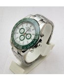 Rolex Daytona White Green Bezel Swiss Automatic Watch
