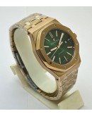 Audemars Piguet Royal Oak Green Rose Gold Swiss Automatic Watch