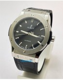 Hublot Vendom Classic Steel Black Leather Strap Swiss Automatic Watch
