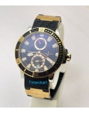 Ulysse Nardin Marine Diver Rose Gold Swiss ETA 7750 Valjoux Automatic Movement Watch