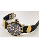 Ulysse Nardin Marine Diver Rose Gold Swiss ETA 7750 Valjoux Automatic Movement Watch