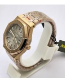 Audemars Piguet Royal Oak Rose Gold Grey Swiss Automatic Watch