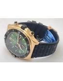 Breitling Chronomat B01 42 Green Dial Black Rubber Strap Watch