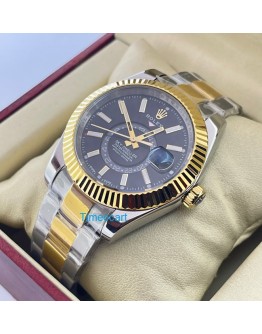 Rolex Sky Dweller Black Dual Tone Swiss ETA Automatic Watch