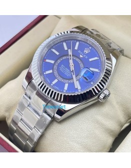 Rolex Sky Dweller Blue Steel Swiss ETA Automatic Watch