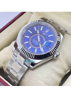 Rolex Sky Dweller Blue Steel Swiss ETA Automatic Watch
