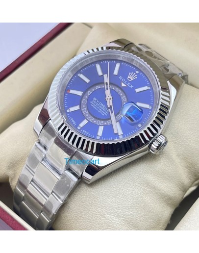 Rolex Sky Dweller Blue Steel Swiss ETA Automatic Watch