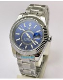 Rolex Sky Dweller Blue Steel Swiss ETA Automatic Watch