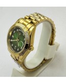 Rolex Day-Date Diamond Mark Green Golden 36MM Swiss Automatic Watch