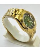 Rolex Day-Date Diamond Mark Green Golden 36MM Swiss Automatic Watch