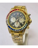 Rolex Cosmograph Daytona Rainbow Jewels Flyback Chronograph Luxury Watch