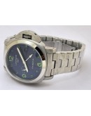 Panerai GMT Blue Steel Bracelet Swiss Automatic Watch