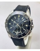 Tag Heuer Aquaracer Calibre 5 Chronograph Black Rubber Strap Watch