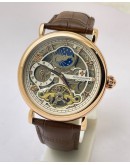  Patek Philippe Skeleton Two Time Zone SM Phase Swiss Automatic Watch - B