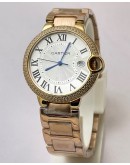Cartier Ballon Bleu Rose Gold Jewel Bezel Watch